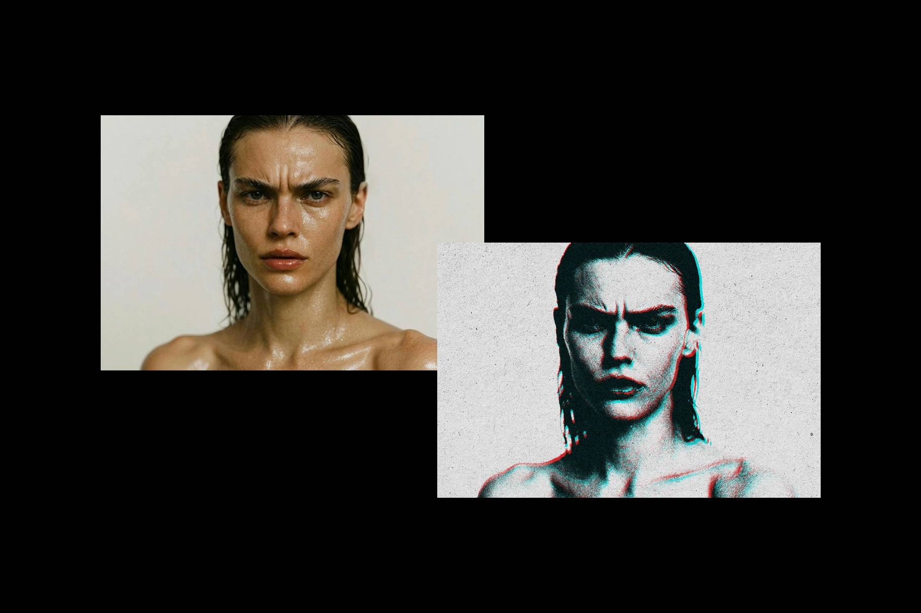 Glitch Risograph Photo Effect