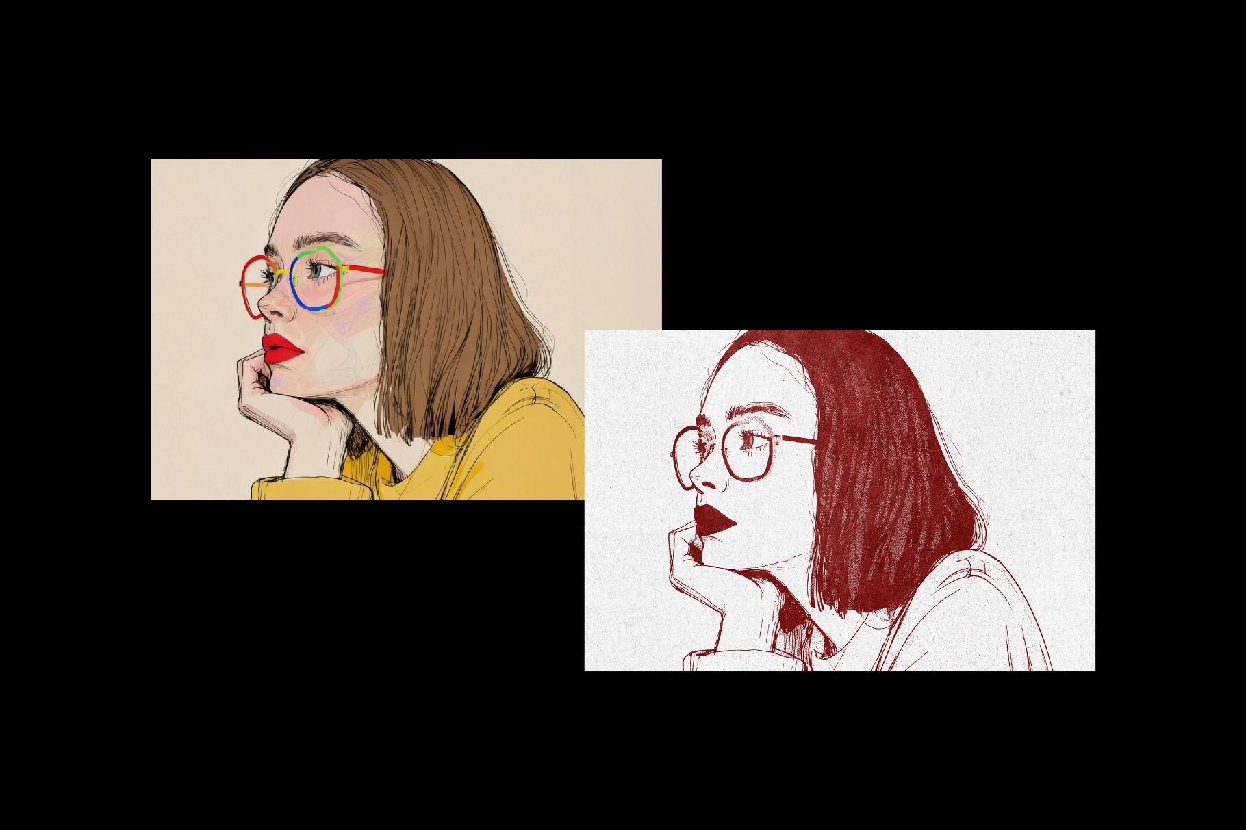 Color Risoprint Photo Effect