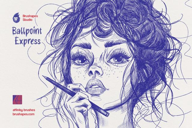 Ballpoint Pen Affinity Brushes