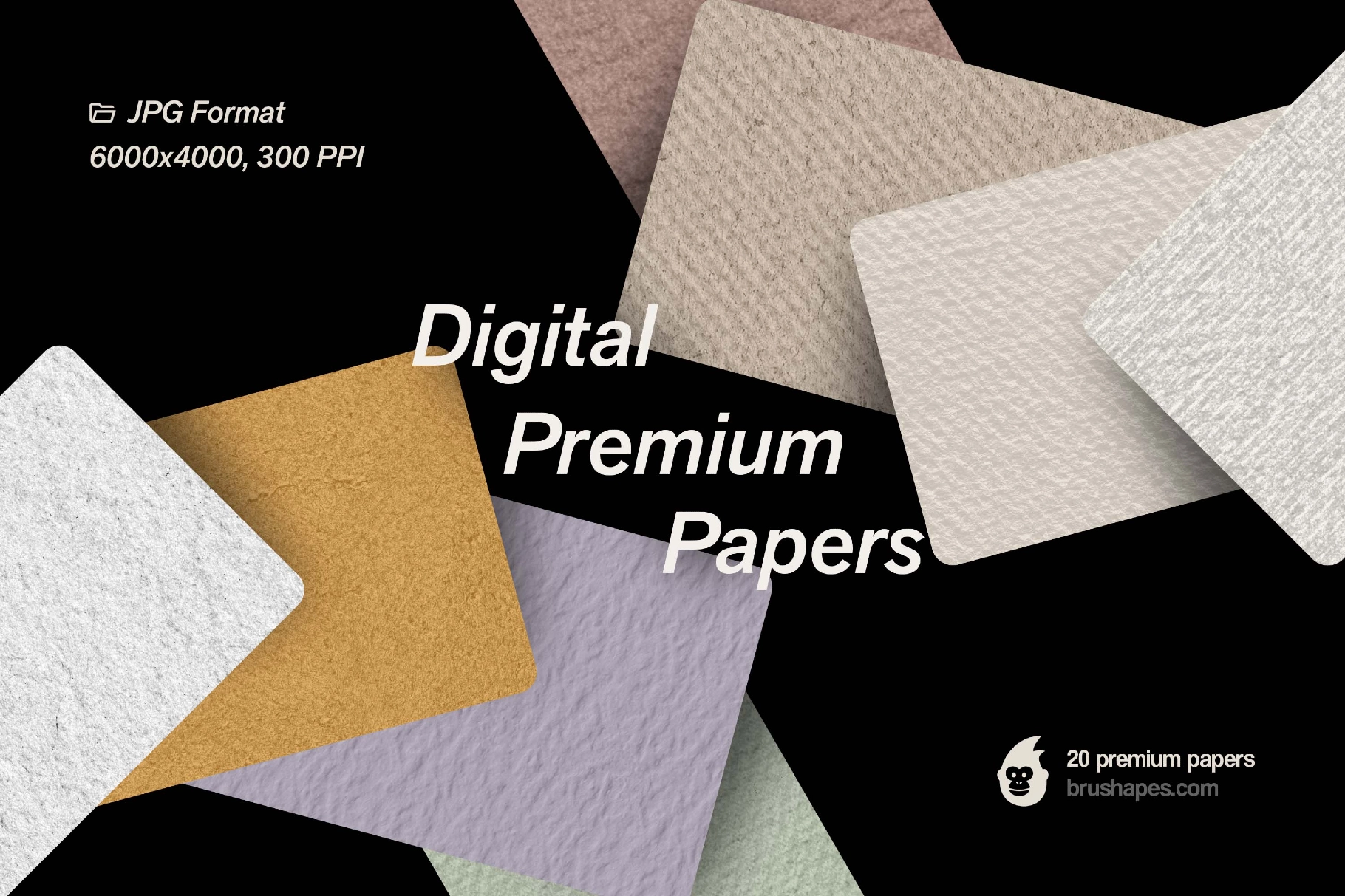20 Premium Hand-Made Paper Textures