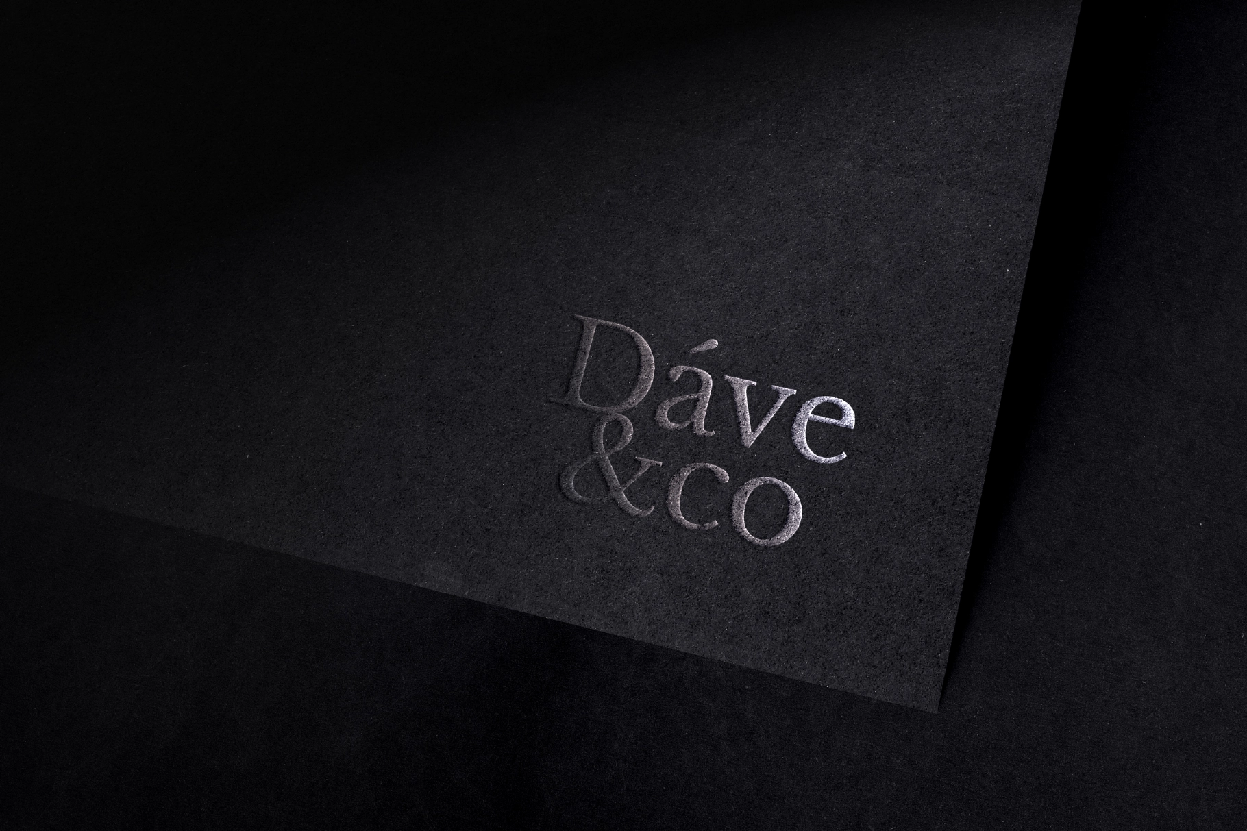 Embossed Logo Mockups on Dark Paper