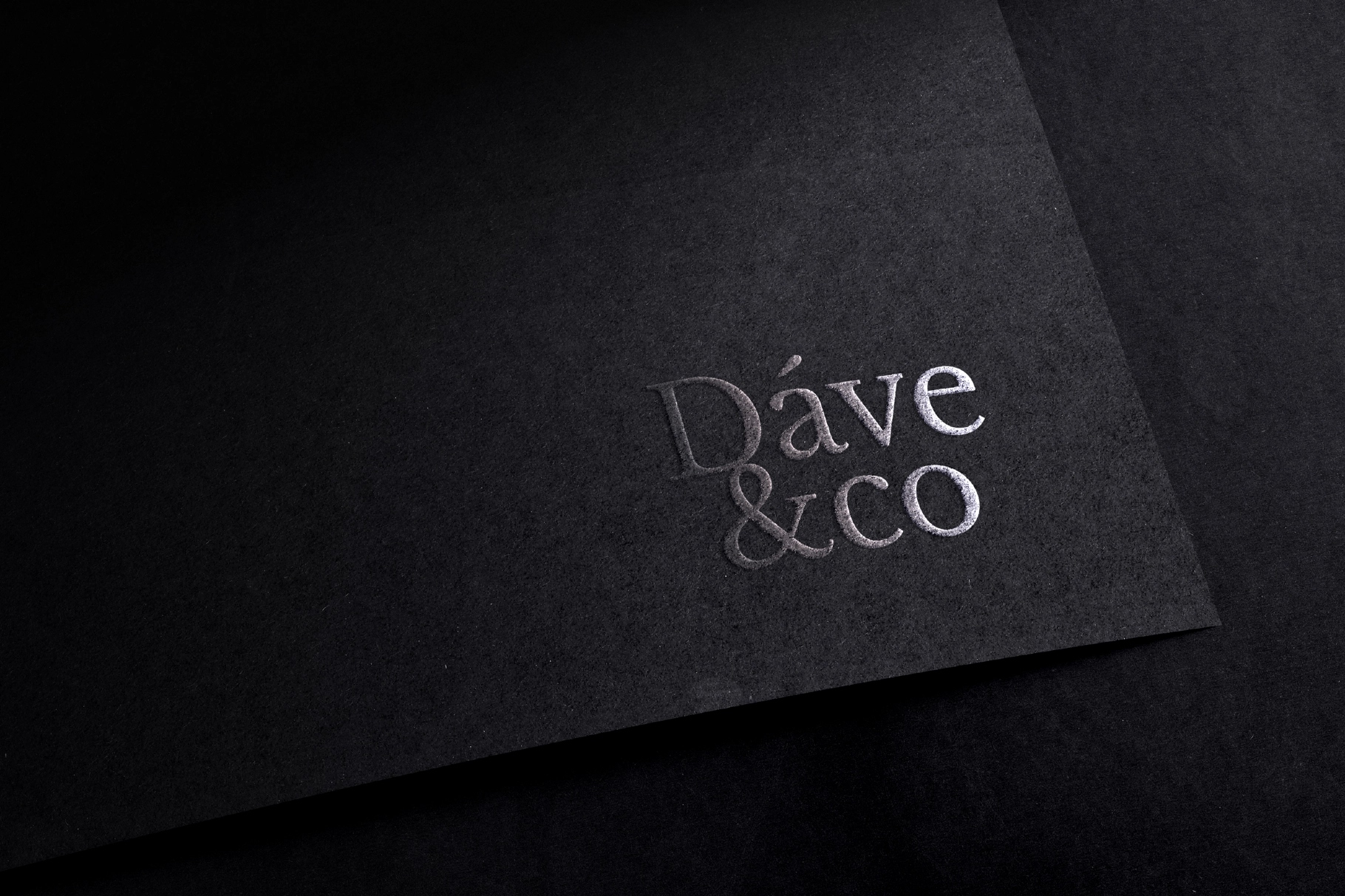 Embossed Logo Mockups on Dark Paper