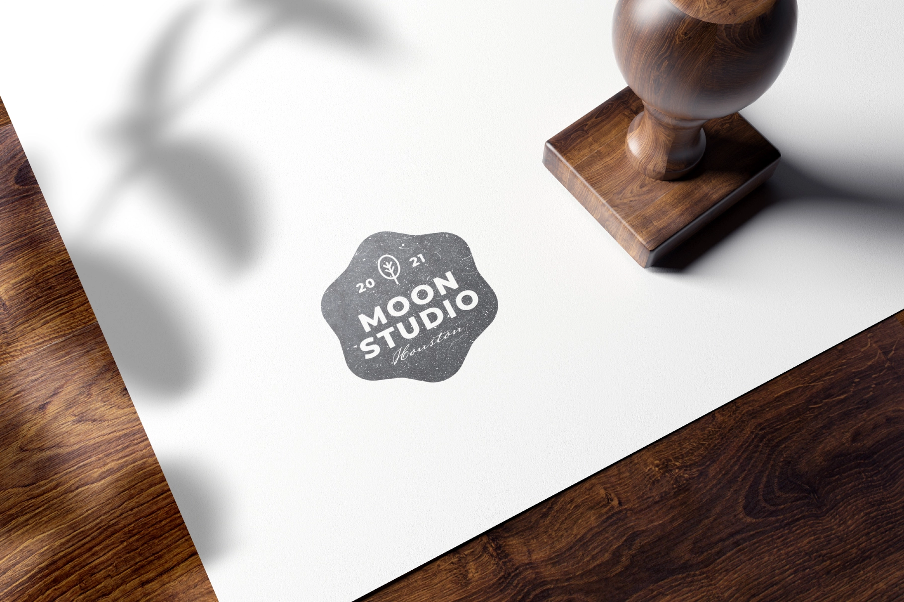 Square Rubber Stamp Logo Mockups