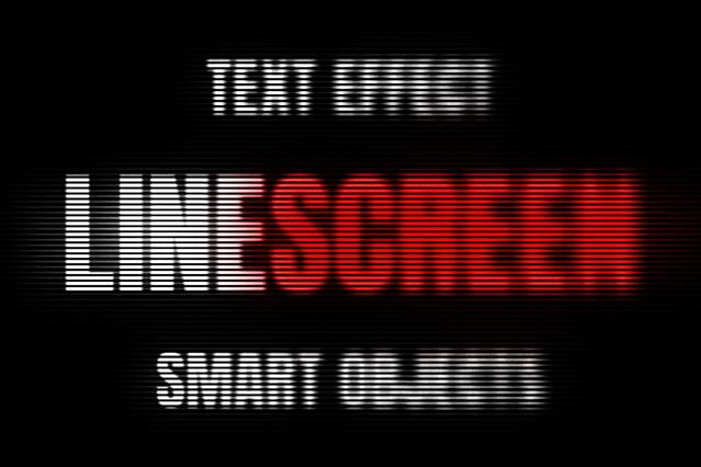 Line Screen Text Effect