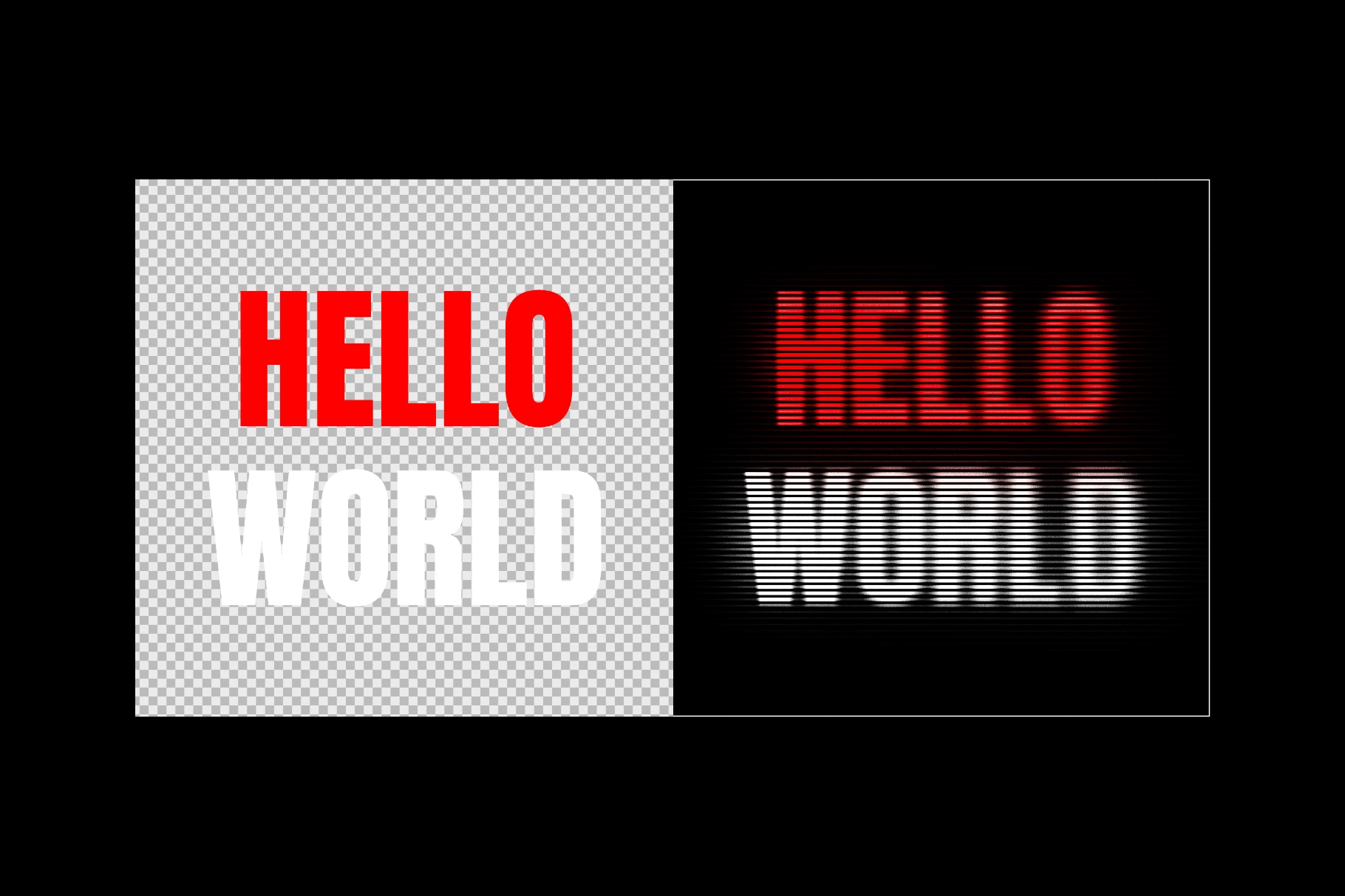 Line Screen Text Effect