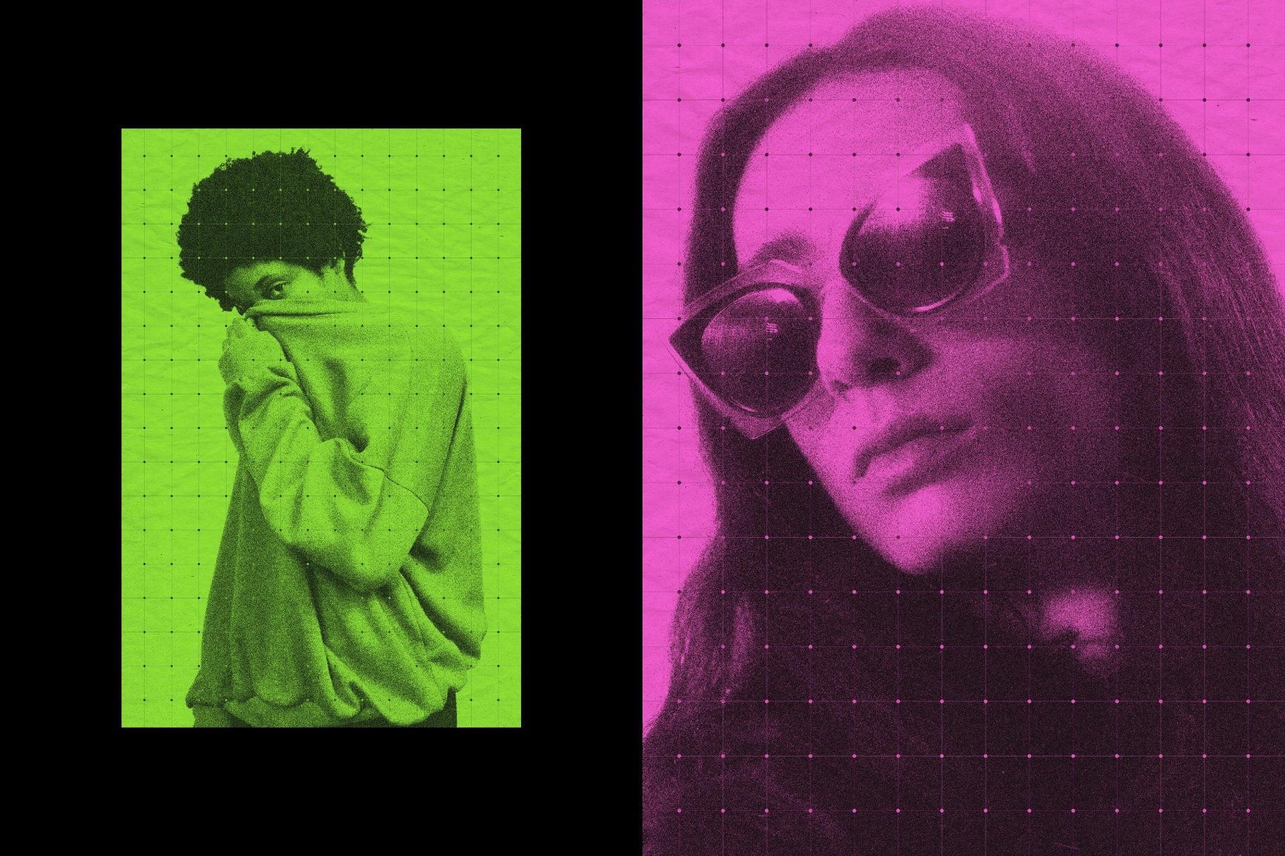 Paper Grid Photo Effect