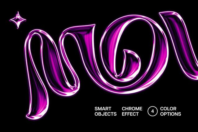 Candy Chrome Text & Logo Effect