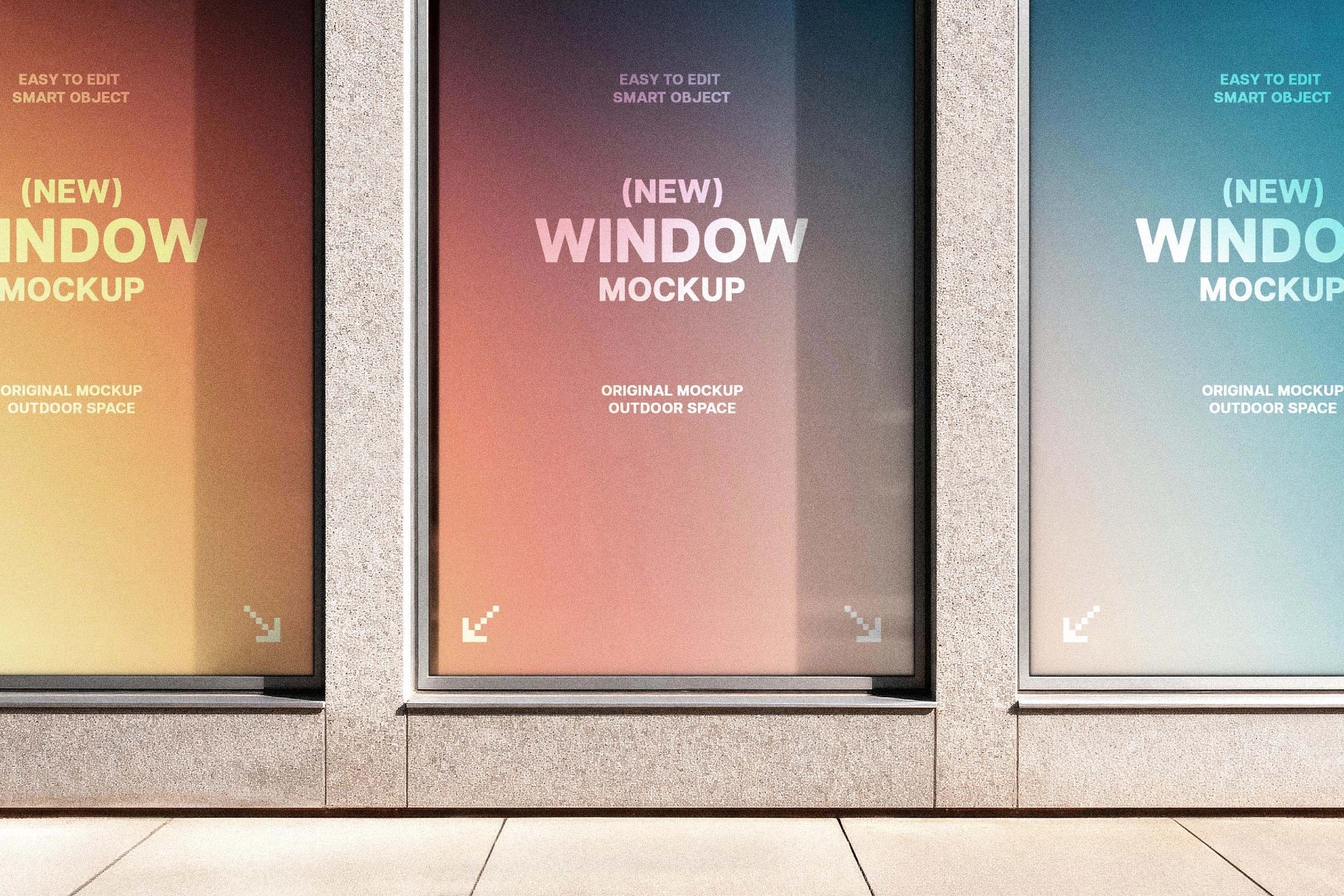 Vertical Storefront Windows Mockup