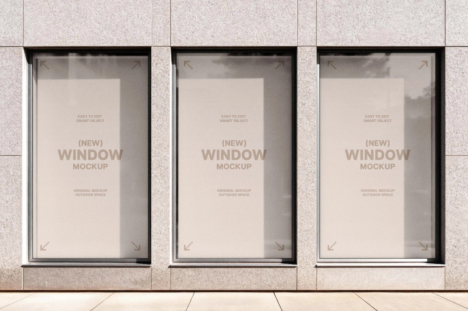 Vertical Storefront Windows Mockup
