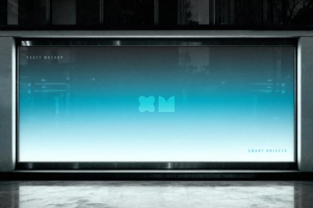 Backlit Storefront Window Mockup