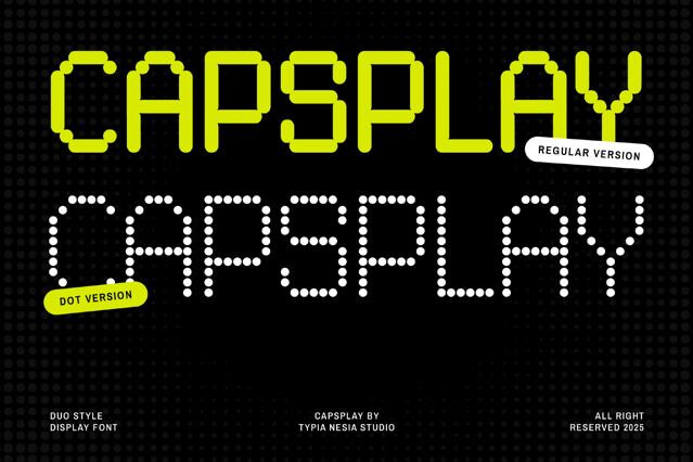 Capsplay - Dot Pixel Font