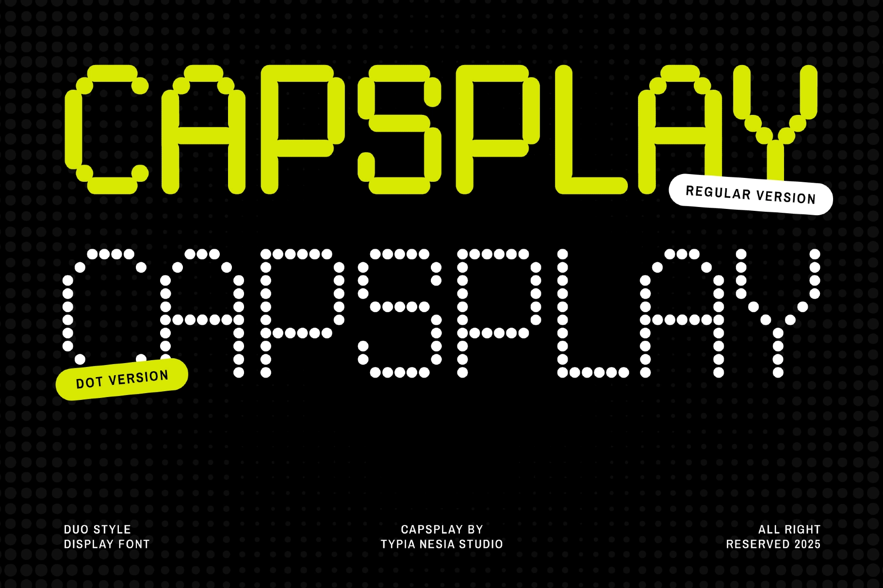 Capsplay - Dot Pixel Font