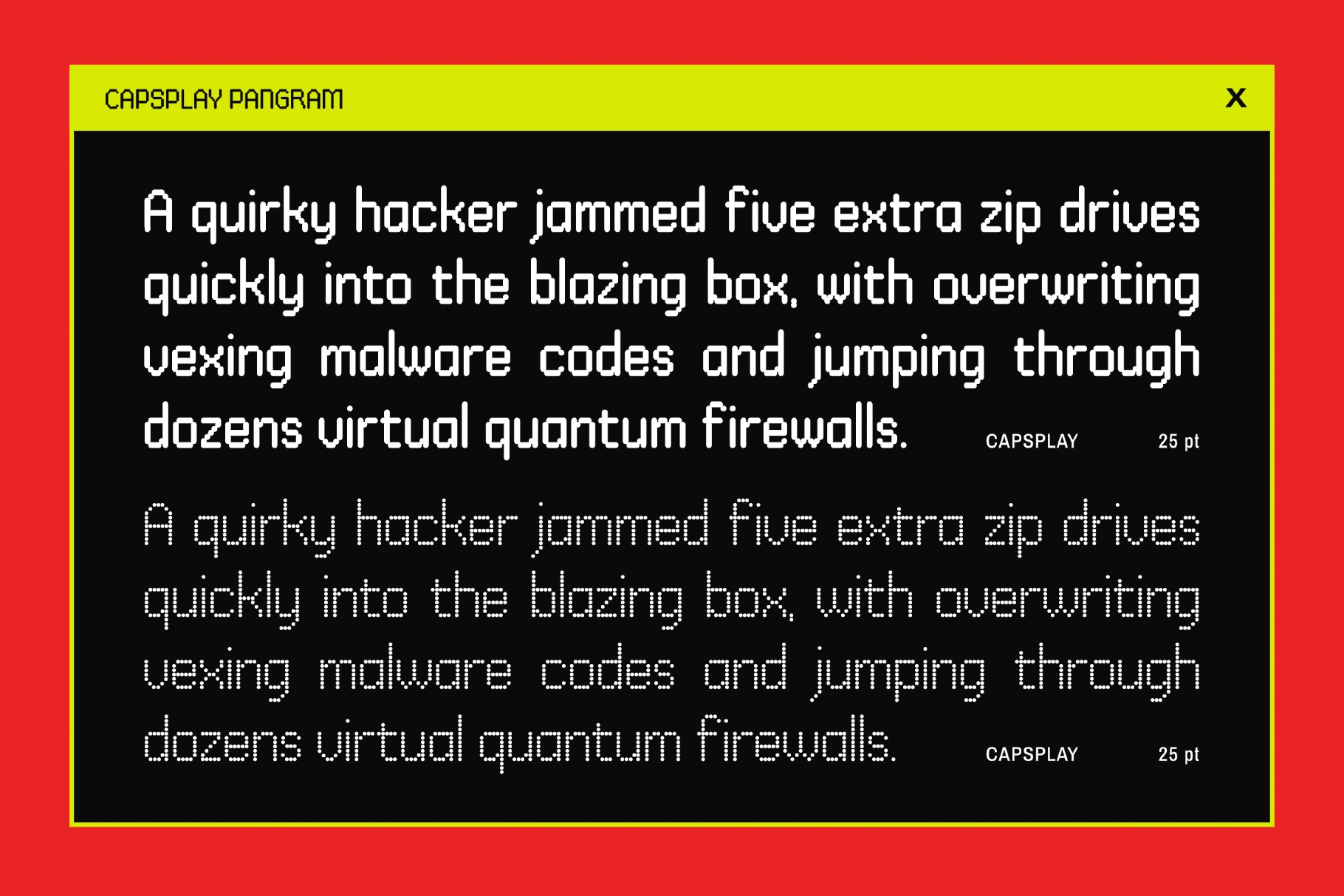 Capsplay - Dot Pixel Font