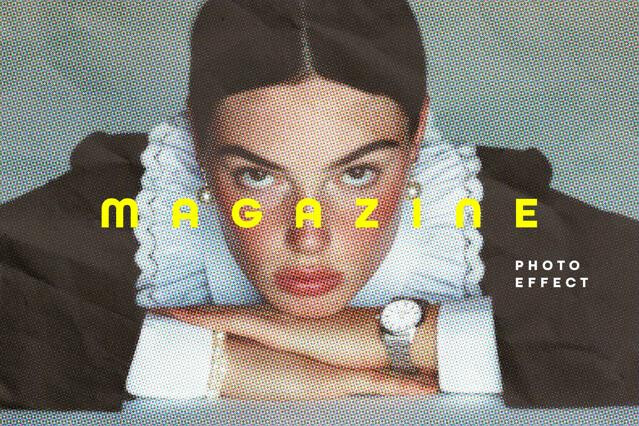 Magazine Halftone Photo Effect