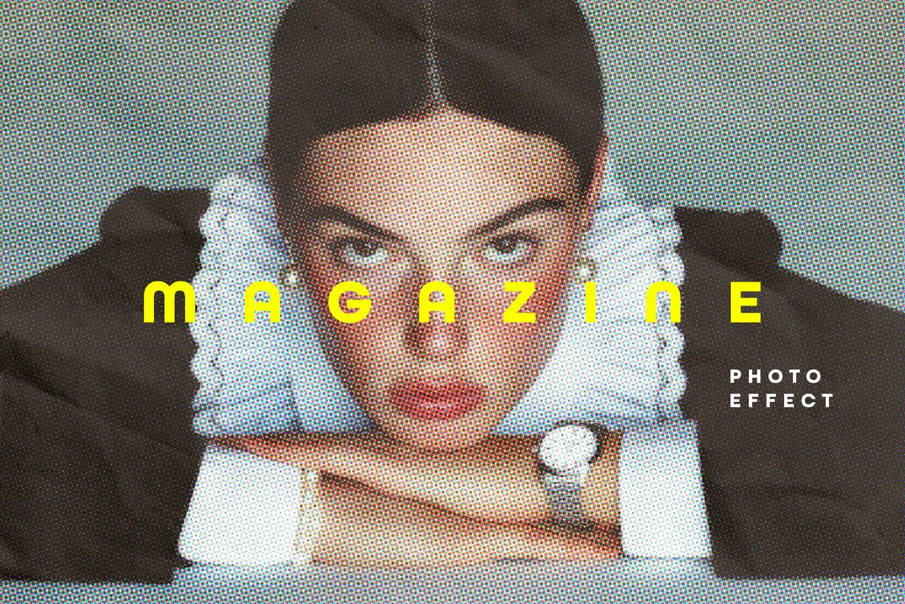 Magazine Halftone Photo Effect