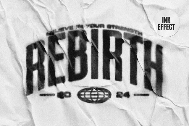 Ink Halftone Text & Logo Effect