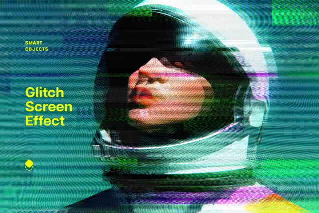Screen Glitch Photo Effect