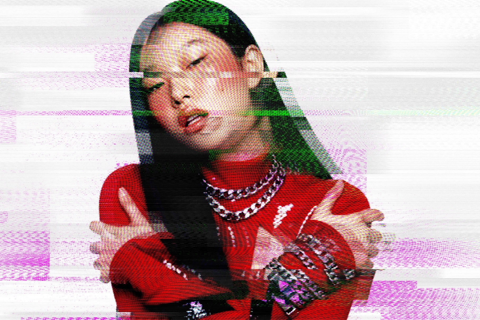 Screen Glitch Photo Effect