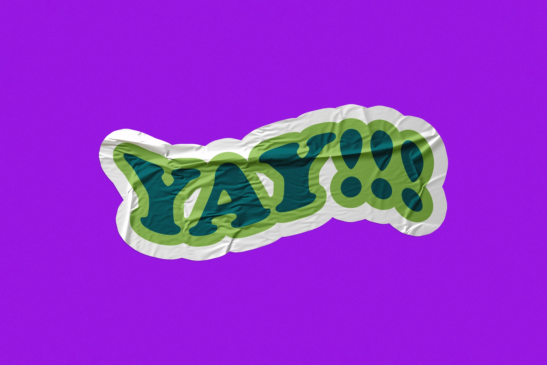 Wrinkled Matte Sticker Mockup