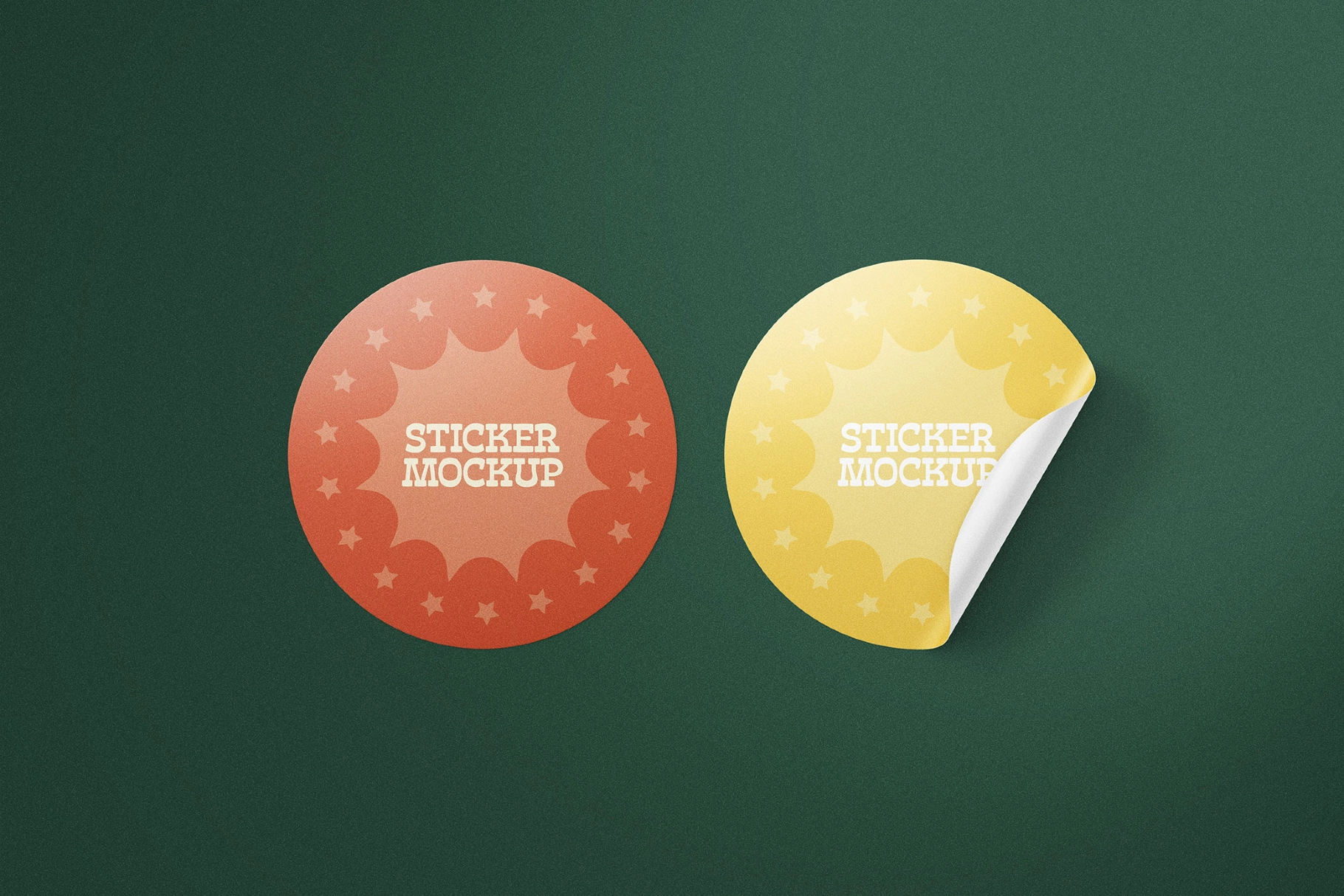 Round Plastic Stickers Duo