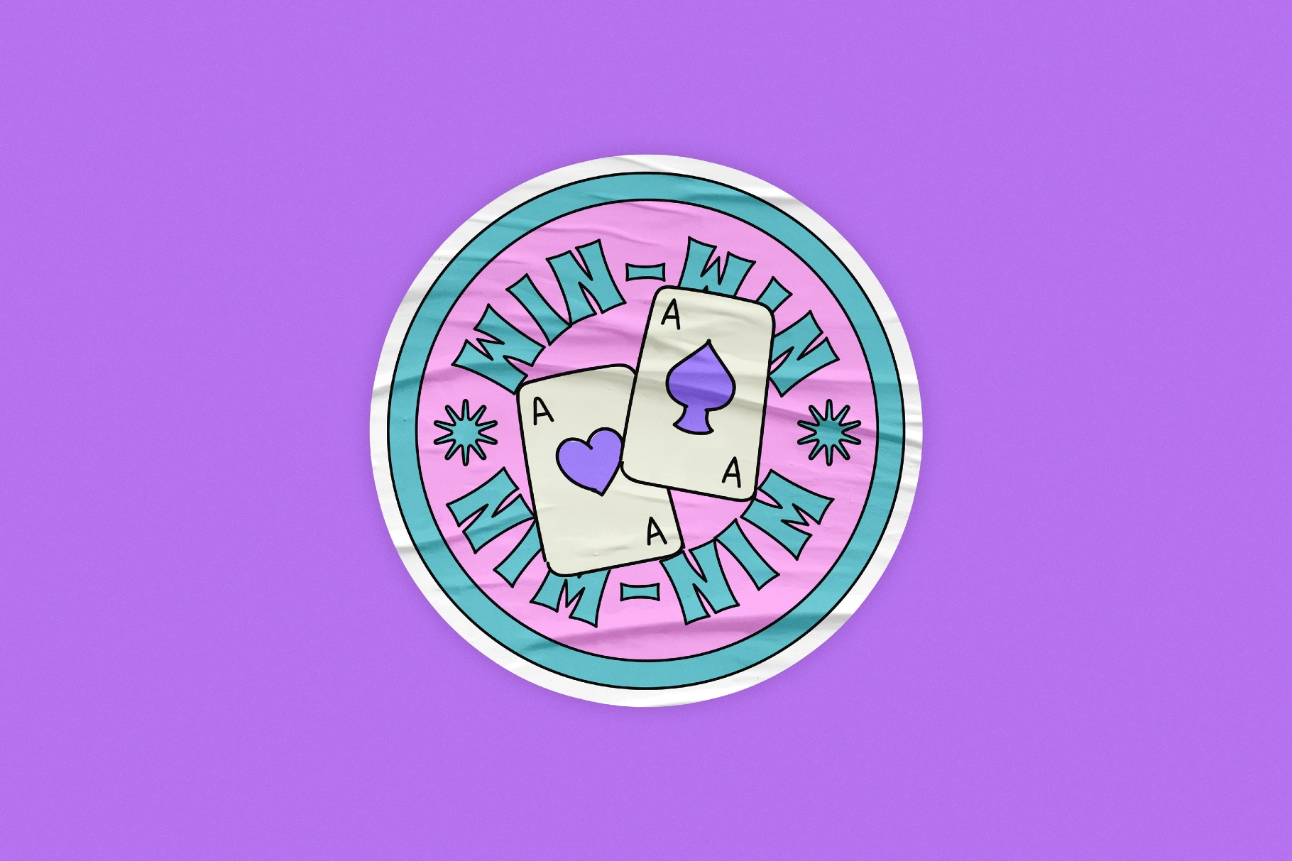 Creased Sticker Mockup