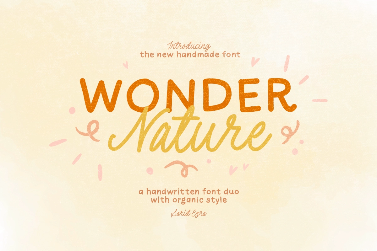 Wonder Nature - Monoline Font Duo