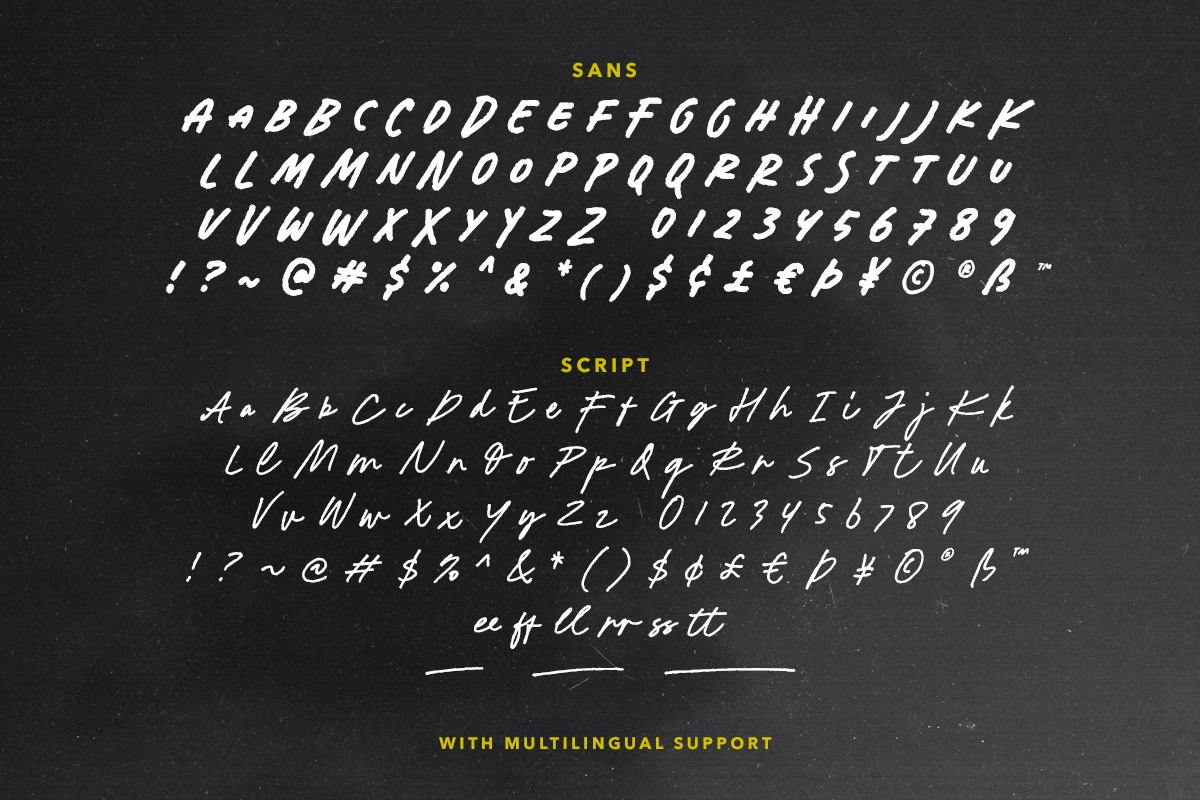 Dirty Stroke - Handwritten Font Duo