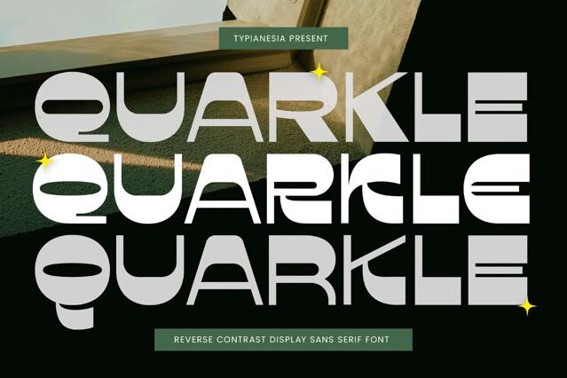 Quarkle - Retro Reverse Contrast Font