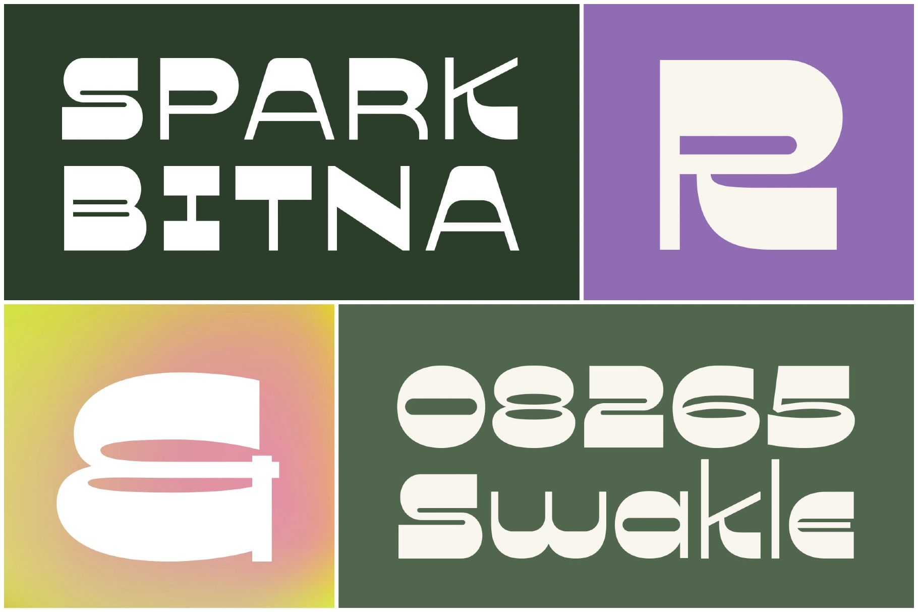 Quarkle - Retro Reverse Contrast Font