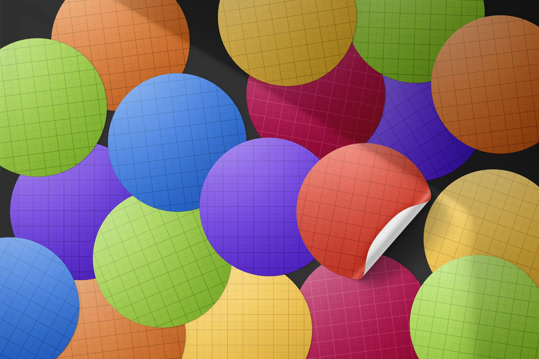 Scattered Vinyl Stickers Mockup