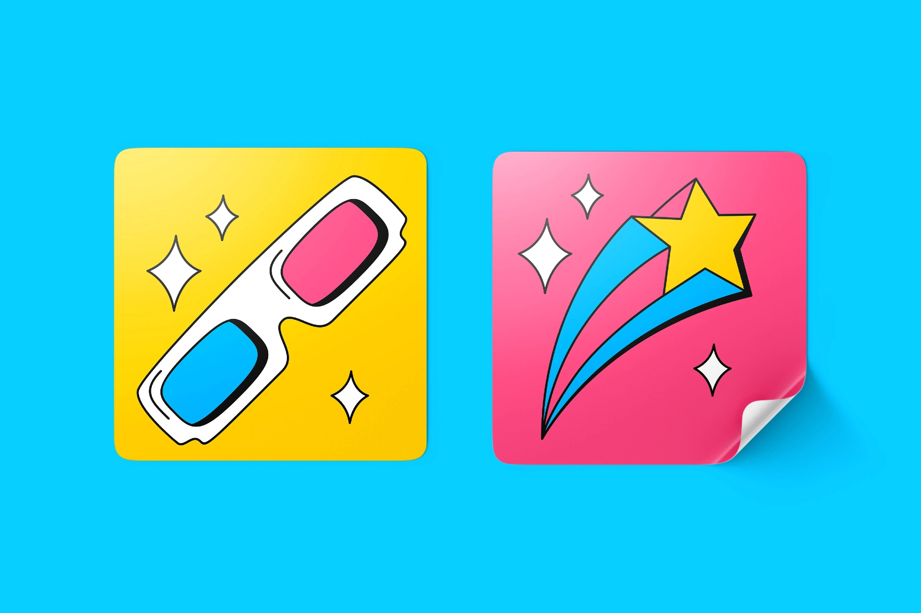 Square Vinyl Sticker Mockups