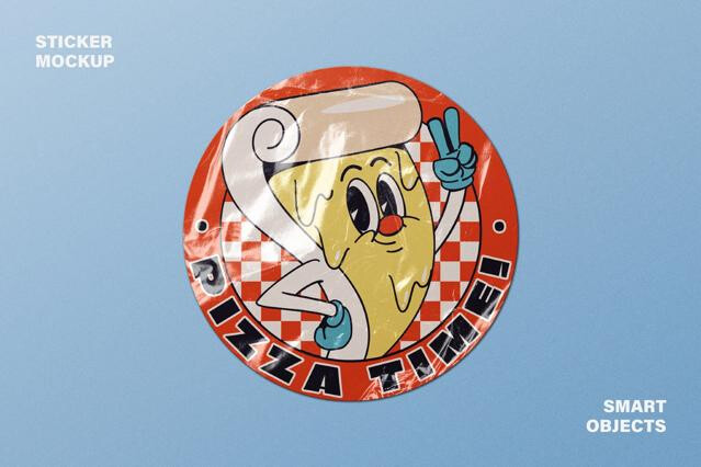 Shiny Die-Cut Sticker Mockup