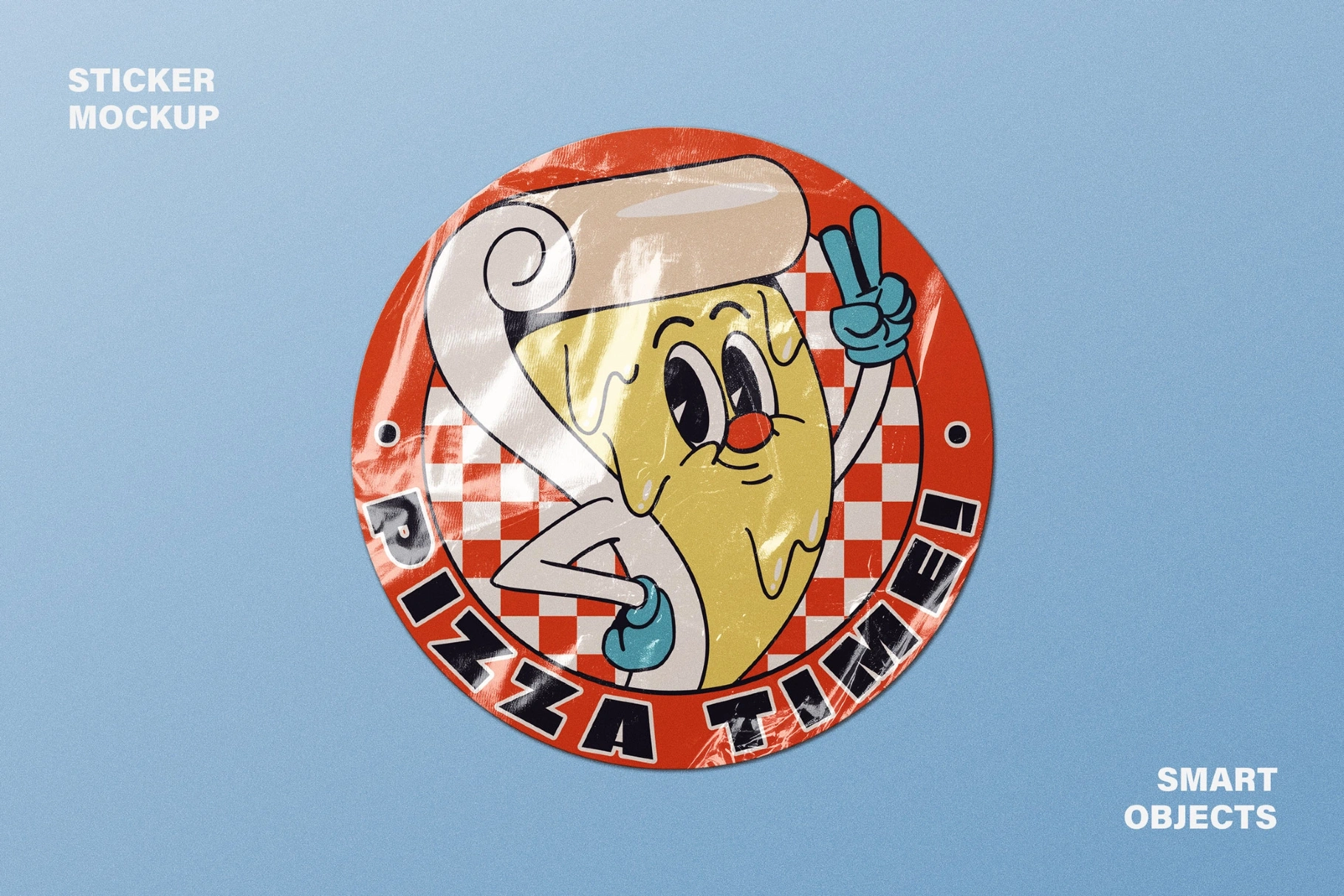 Shiny Die-Cut Sticker Mockup