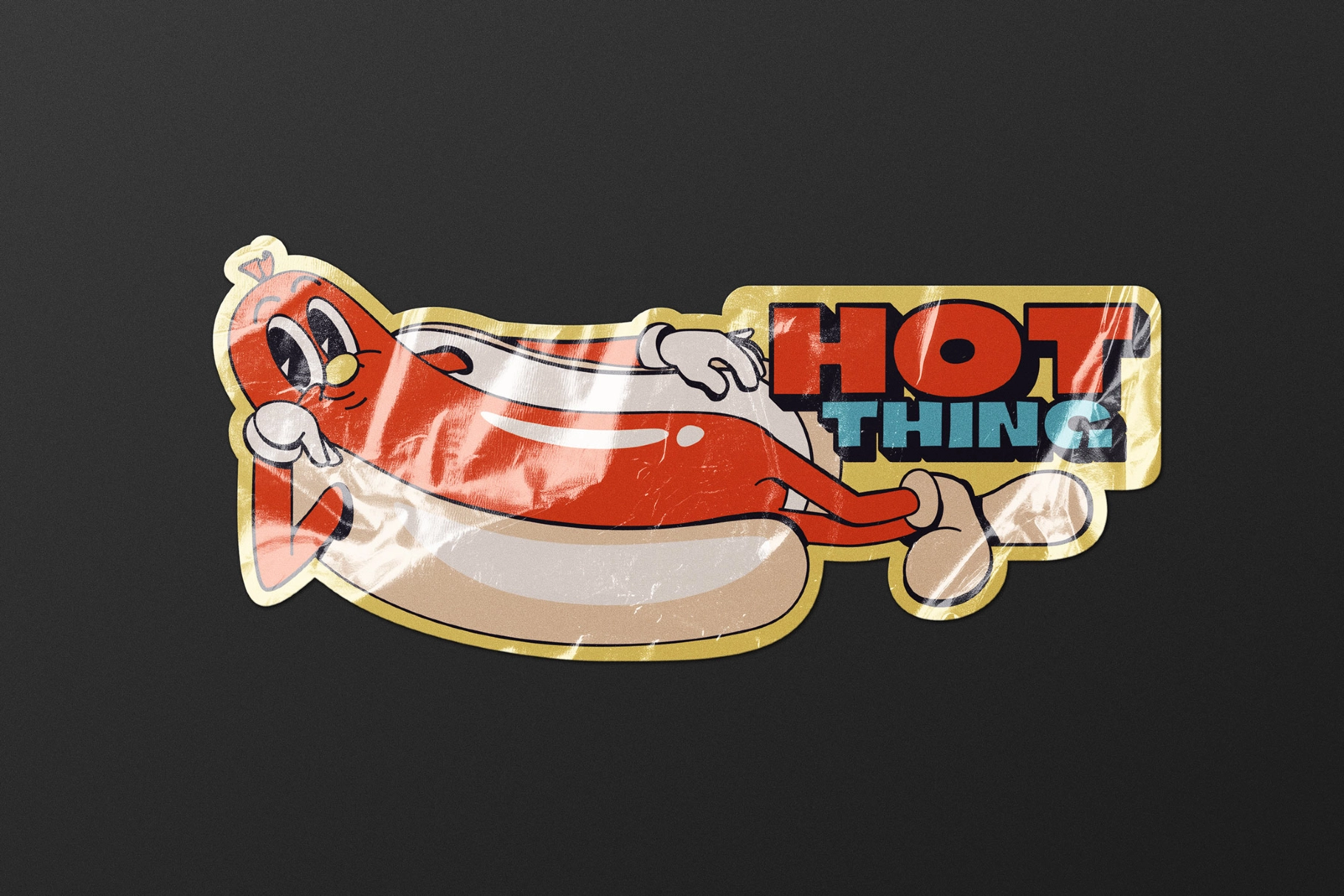 Shiny Die-Cut Sticker Mockup