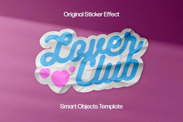 Paper Sticker Mockup