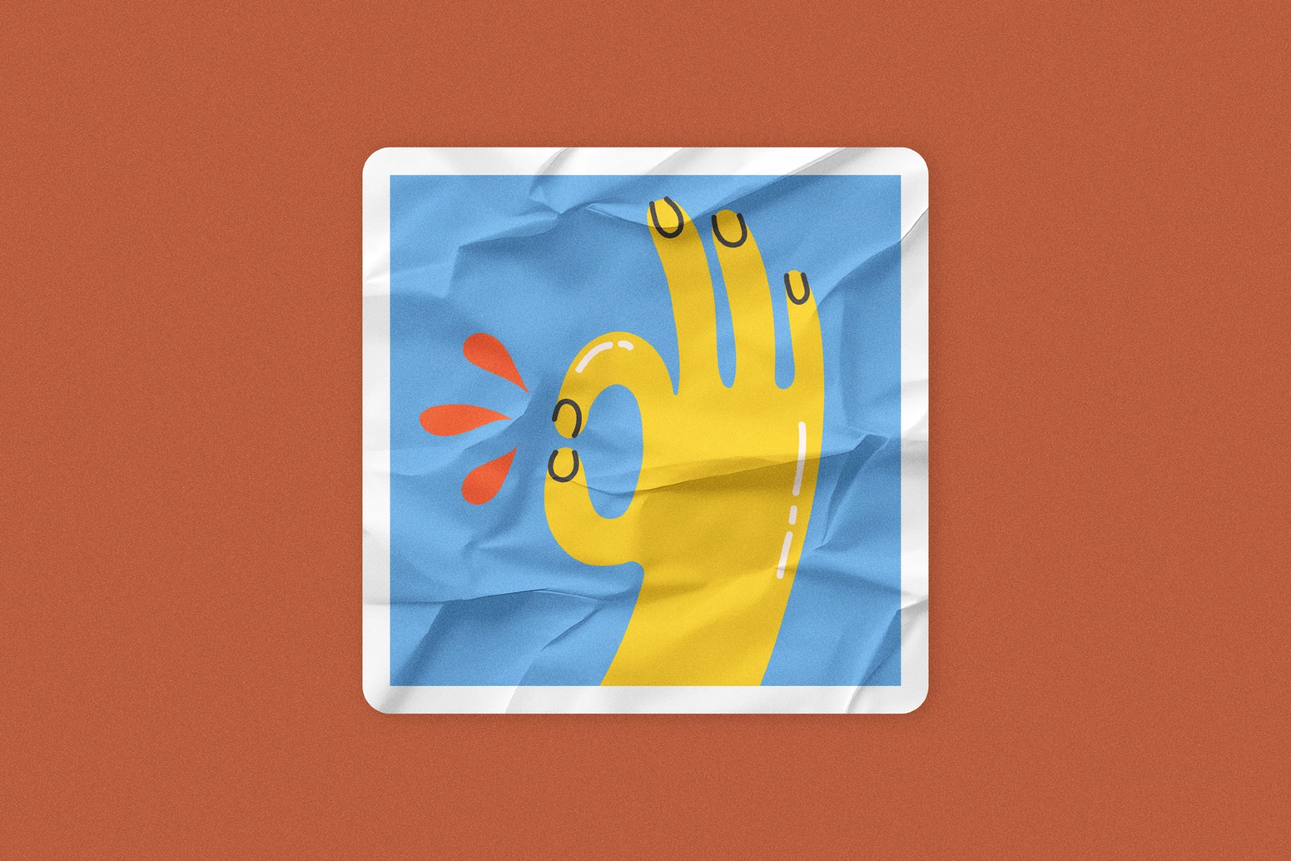 Paper Sticker Mockup