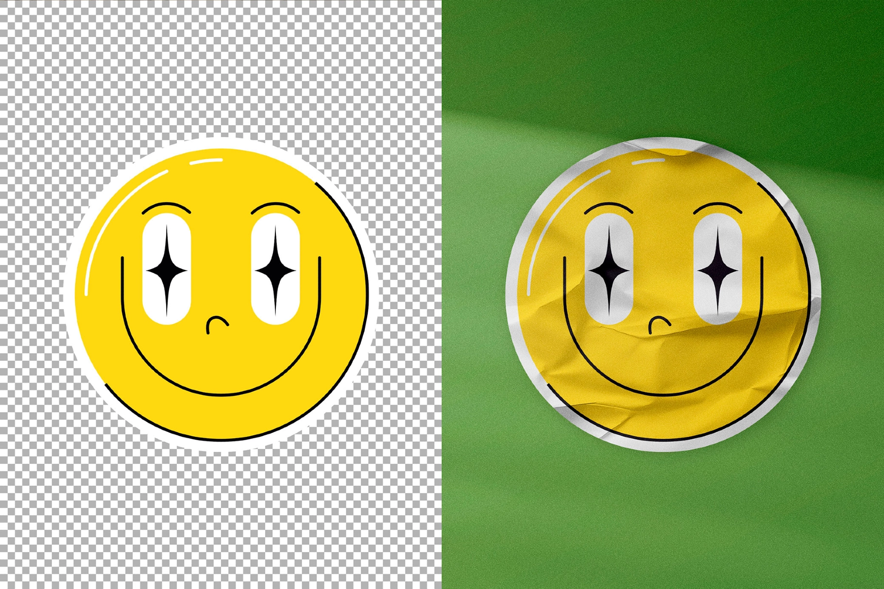 Paper Sticker Mockup