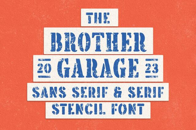 Brother Garage - Display Font