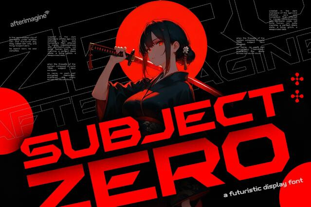 Subject Zero Futuristic Display Font