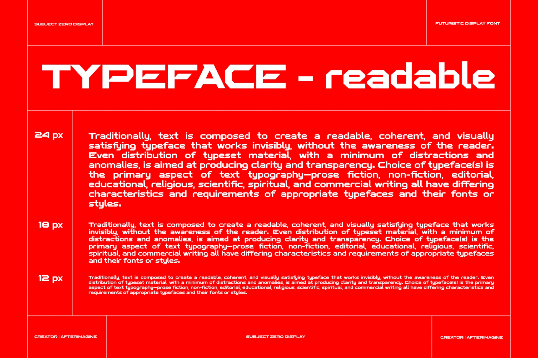 Subject Zero Futuristic Display Font