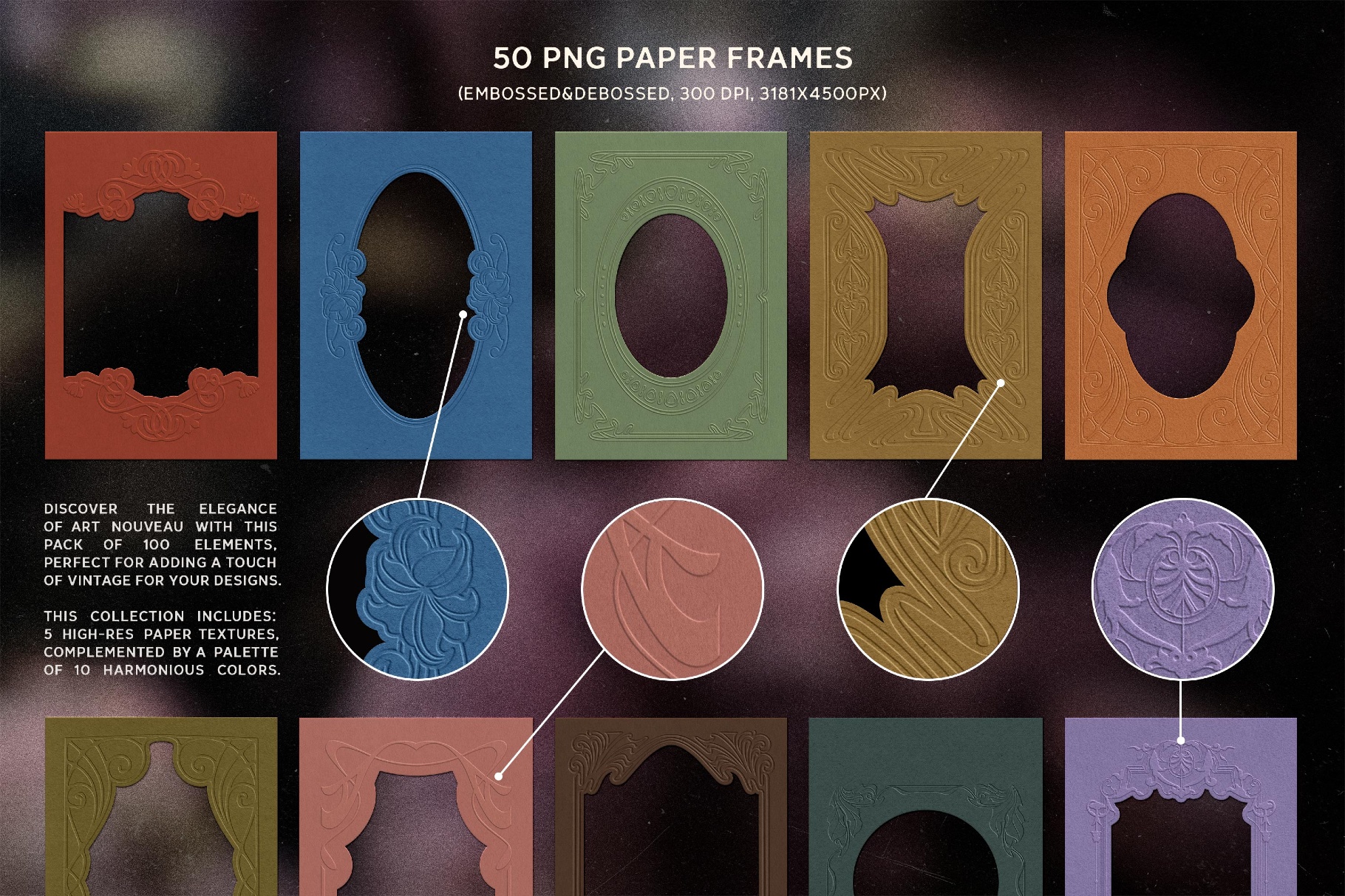 Art Nouveau Papers & Frames