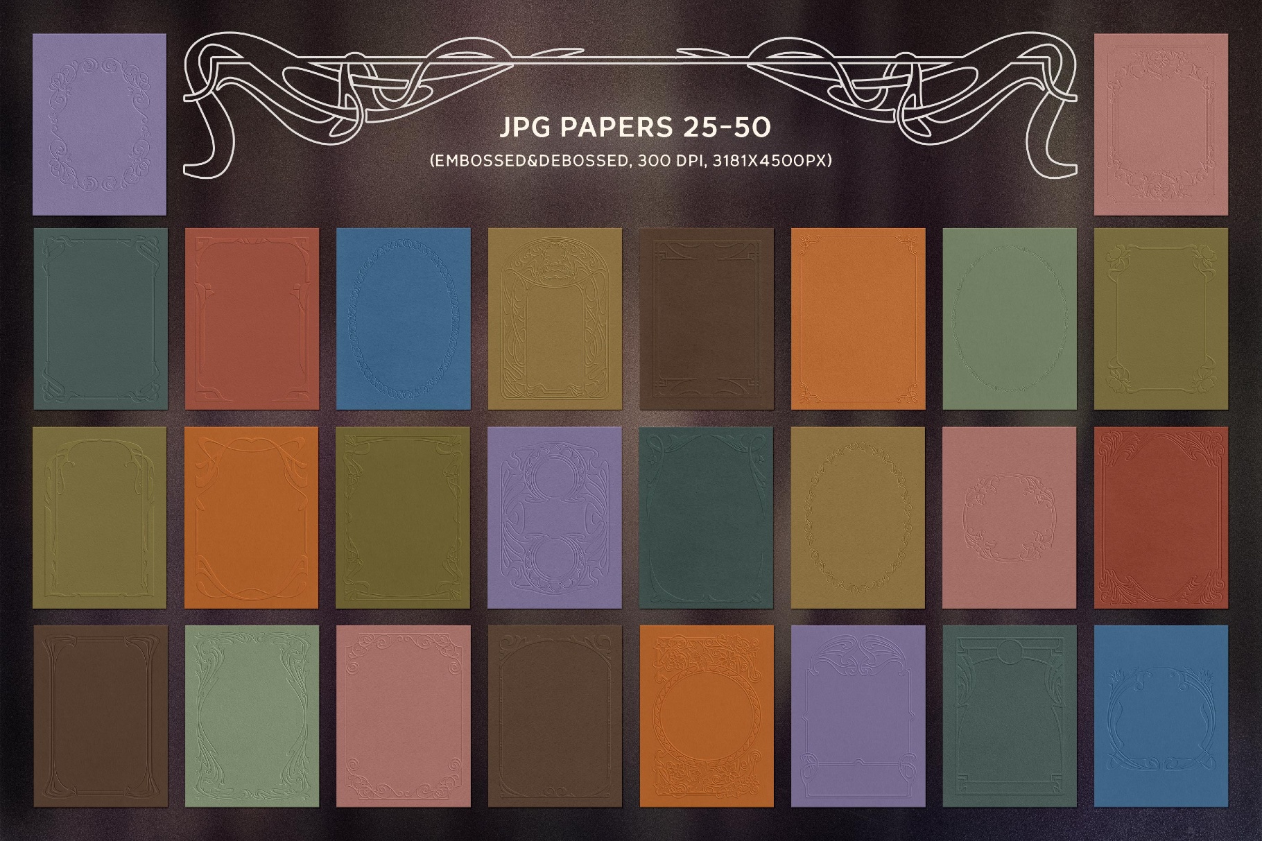 Art Nouveau Papers & Frames