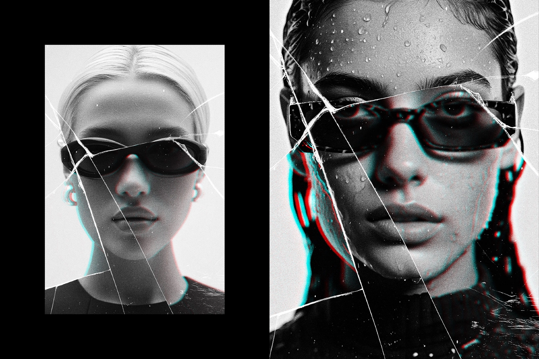 Broken Glass Photo Effect