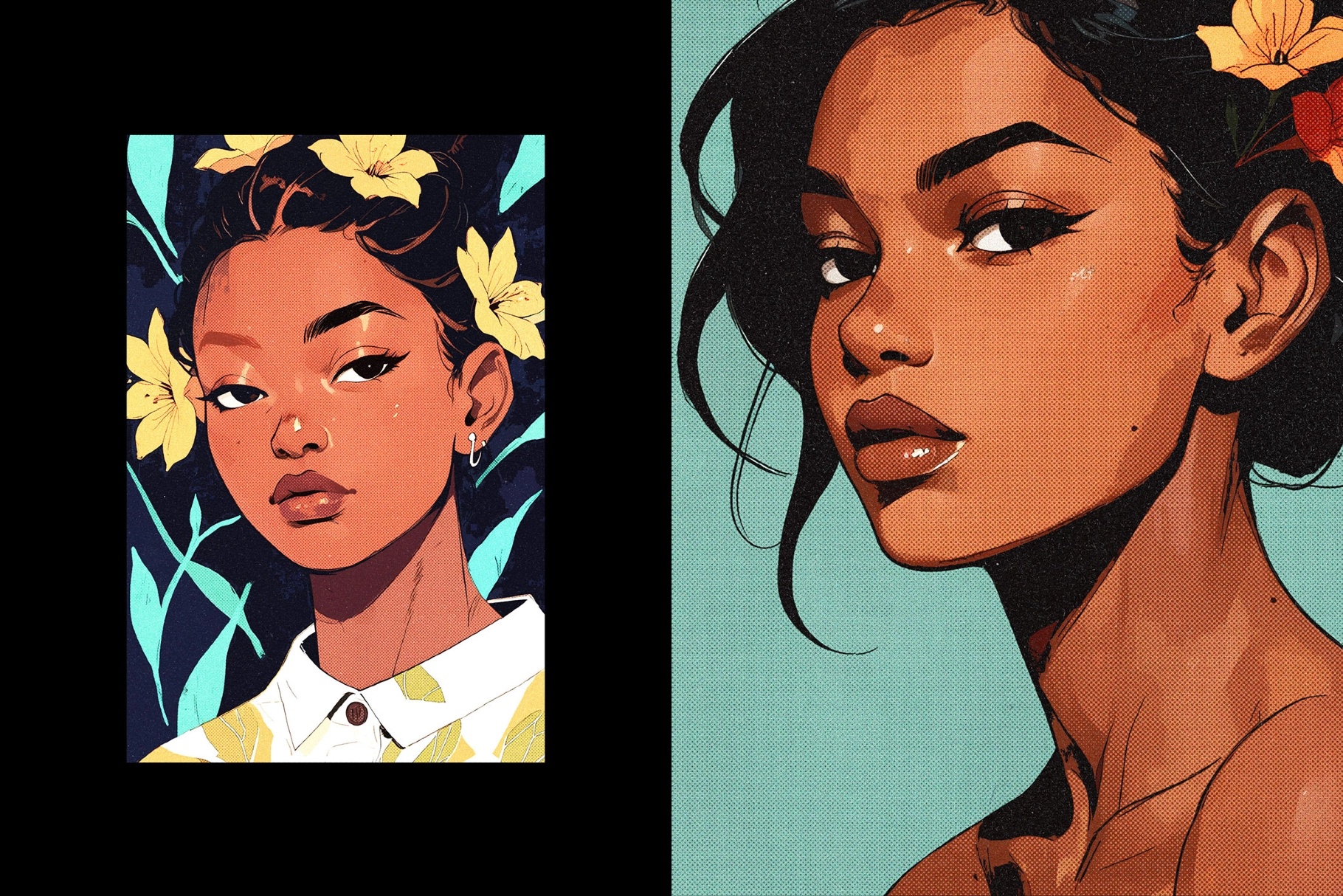 Grainy Halftone Photo Effect