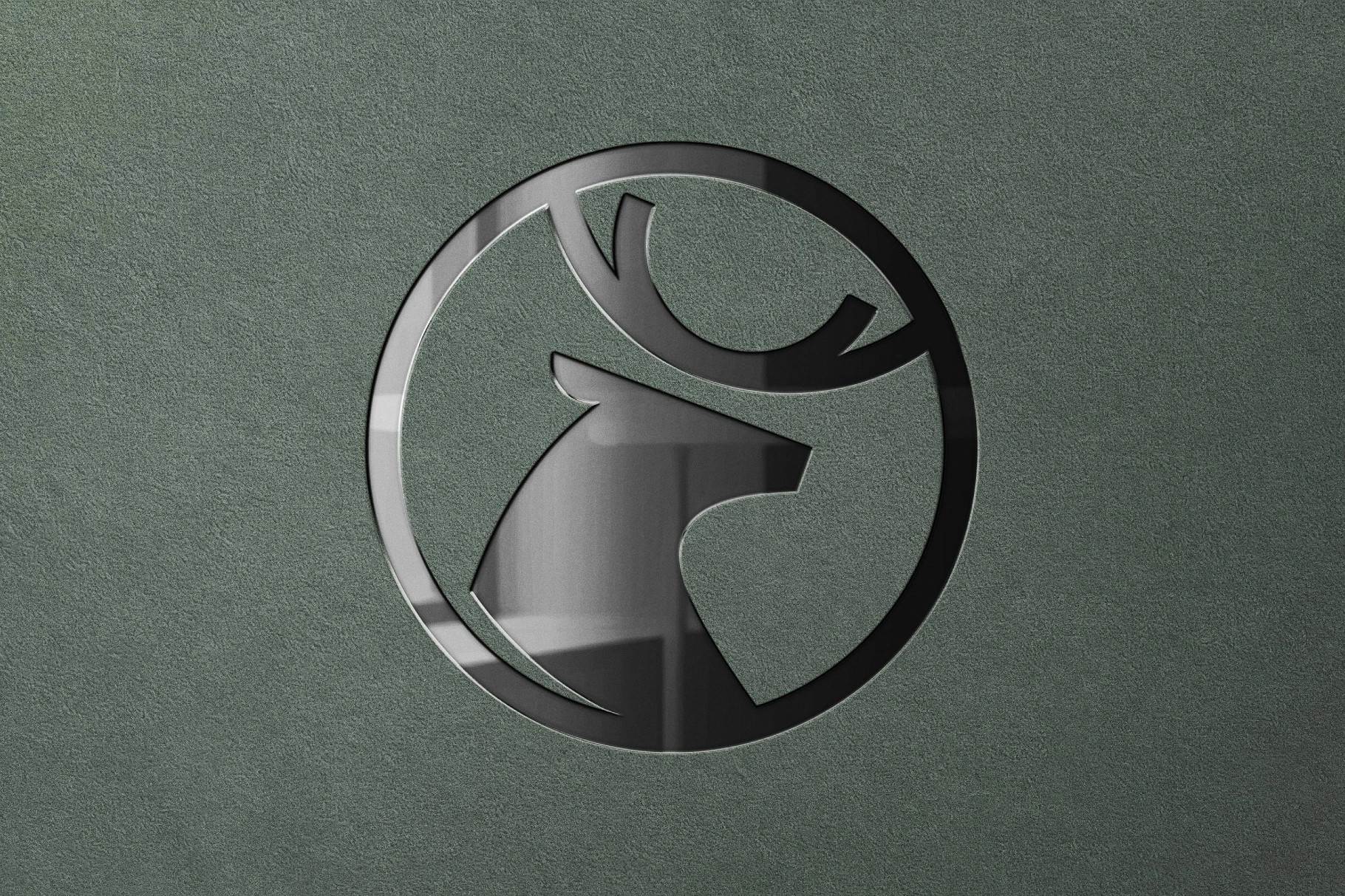 Glossy Debossed Logo Mockup