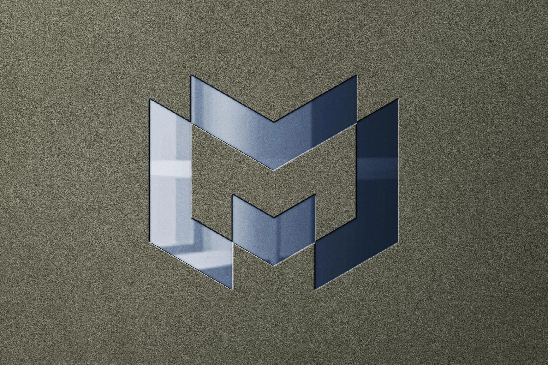 Glossy Debossed Logo Mockup