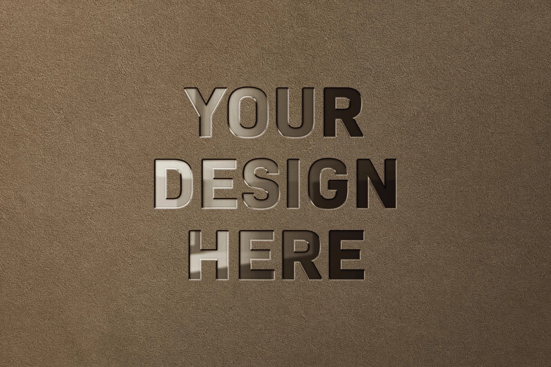 Glossy Debossed Logo Mockup