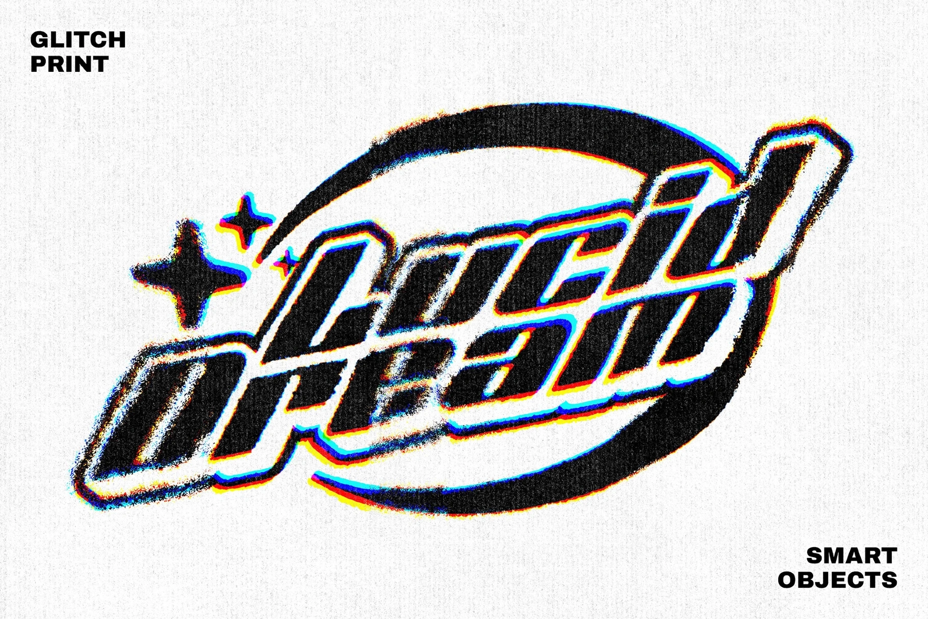 Glitch Grunge Print Effect