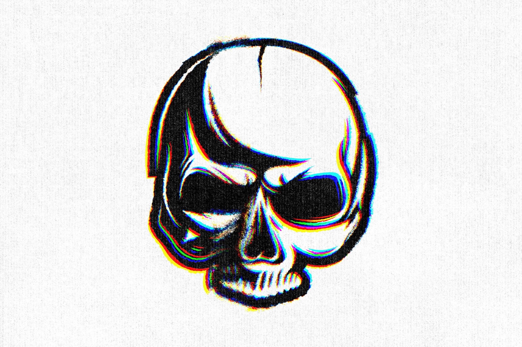 Glitch Grunge Print Effect