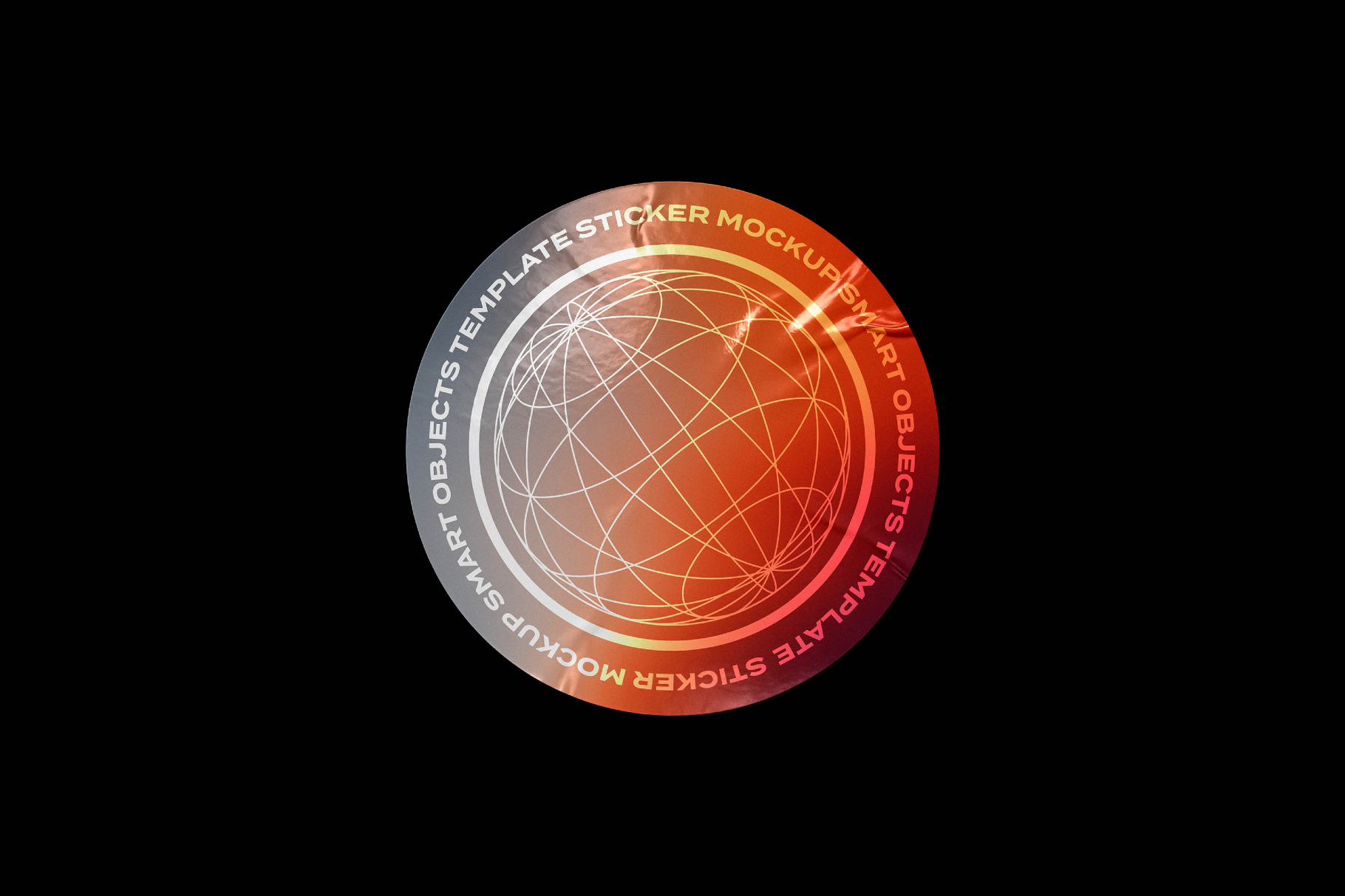 Round Sticker Mockup